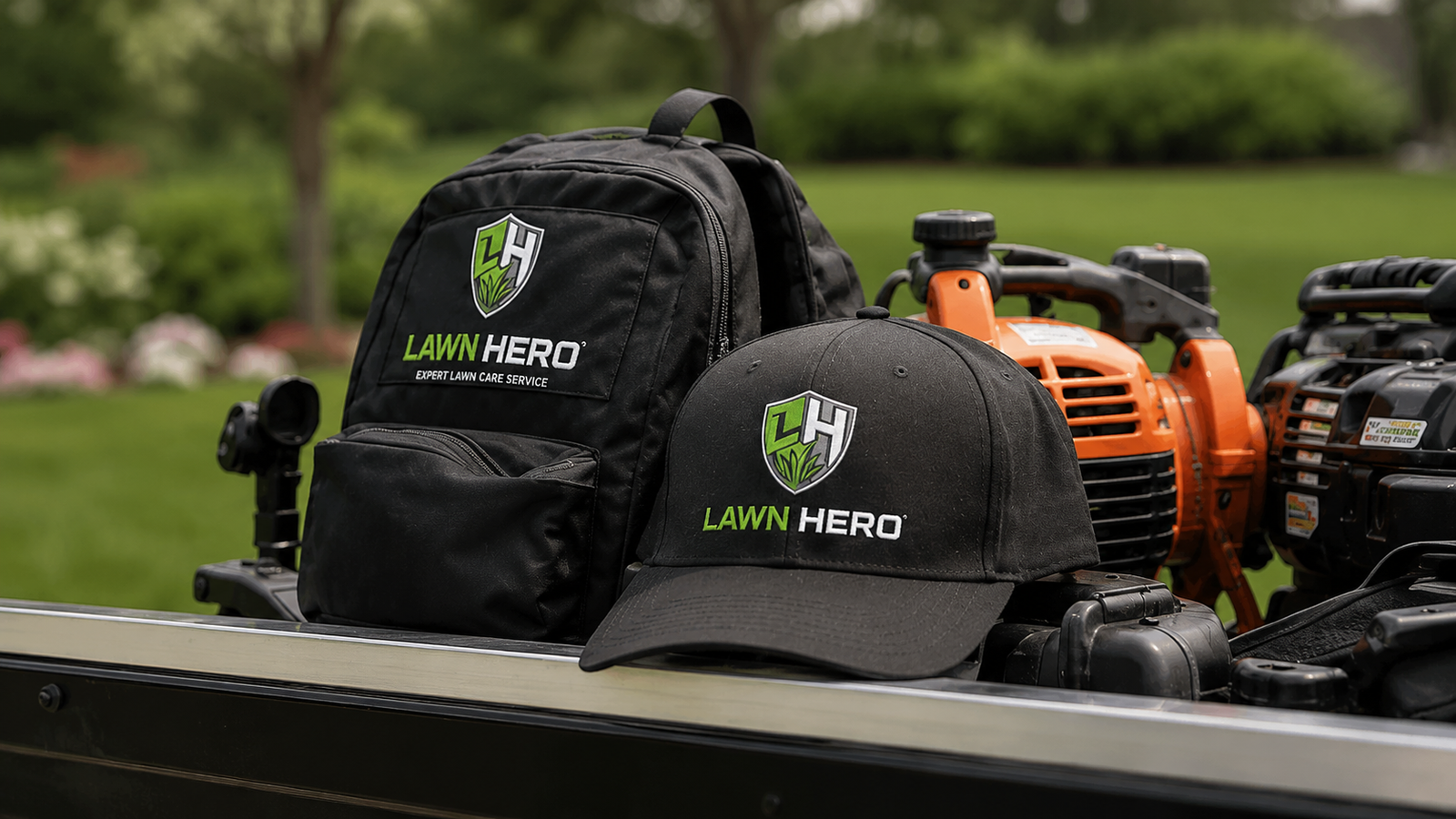 Lawn Hero van and crew